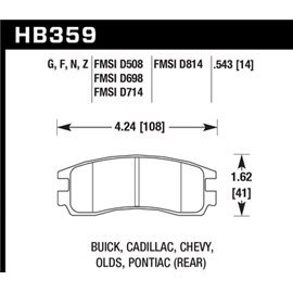 HAWK HB359Z.543 brake pad set - Perf. Ceramic type