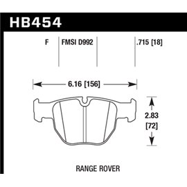 HAWK HB454F.715 brake pad set - HPS type