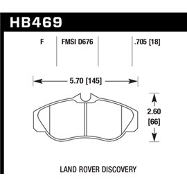 HAWK HB469F.705 brake pad set - HPS type