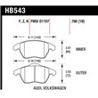 HAWK HB543F.760 brake pad set - HPS type