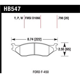 HAWK HB547W.798 brake pad set - DTC-30 type (20 mm)