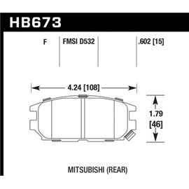 HAWK HB673F.602 brake pad set - HPS type