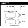 HAWK HB675Y.602 brake pad set - LTS type