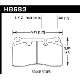 HAWK HB683B.651 brake pad set - HPS type
