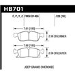 HAWK HB701Z.723 brake pad set - Perf. Ceramic type
