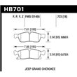 HAWK HB701Y.723 brake pad set - LTS type