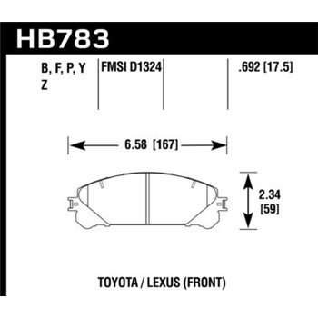 HAWK HB783F.692 brake pad sets HPS