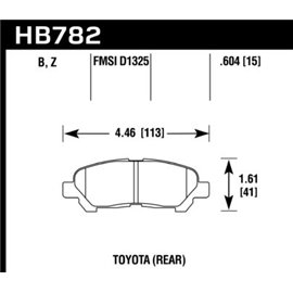 HAWK HB782B.604 brake pad sets HPS 5.0
