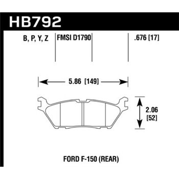 HAWK HB792B.676 brake pad sets HPS 5.0
