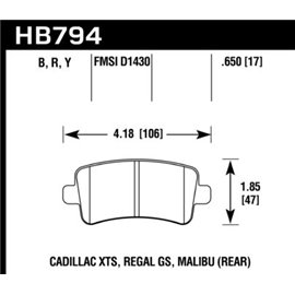 HAWK HB794B.650 brake pad sets HPS 5.0