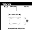 HAWK HB795Z.618 brake pad sets PC