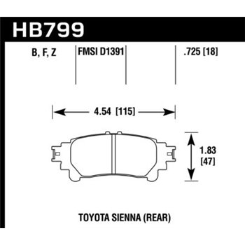 HAWK HB799Z.597 brake pad sets PC