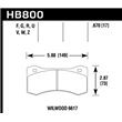 HAWK HB800U.670 brake pad sets DTC-70