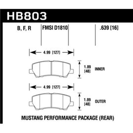 HAWK HB803B.639 brake pad sets HPS 5.0