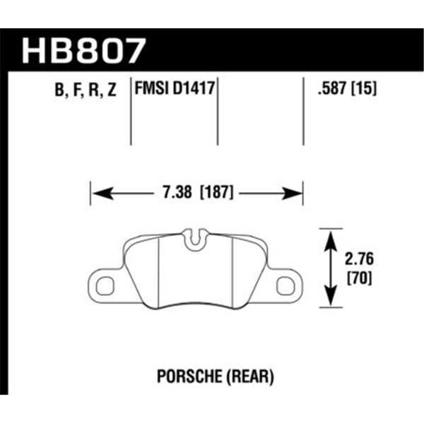 HAWK HB807R.587 brake pad sets Street/Race