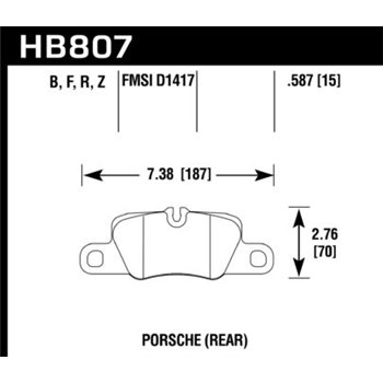 HAWK HB807Z.587 brake pad sets Performance Ceramic