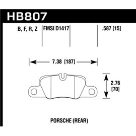 HAWK HB807Z.587 brake pad sets Performance Ceramic