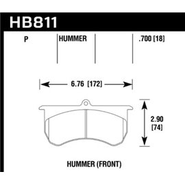 HAWK HB811P.700 brake pad sets Super Duty