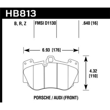 HAWK HB813Z.640 brake pad sets PC