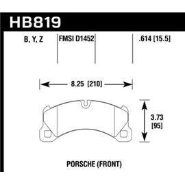 HAWK HB819B.614 brake pad sets HPS 5.0