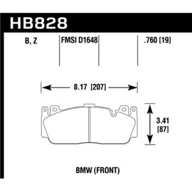 HAWK HB828B.760 brake pad sets HPS 5.0