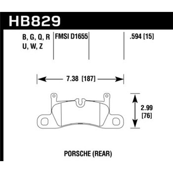 HAWK HB829Q.594 brake pad sets DTC-80