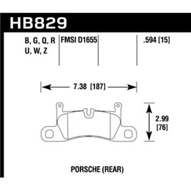 HAWK HB829Q.594 brake pad sets DTC-80