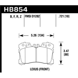 HAWK HB854Z.721 brake pad sets PC