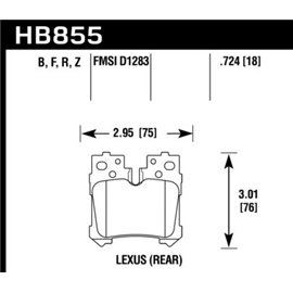 HAWK HB855Z.724 brake pad sets PC