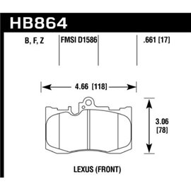 HAWK HB864Z.661 brake pad sets PC