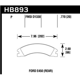HAWK HB893P.770 brake pad sets Super Duty