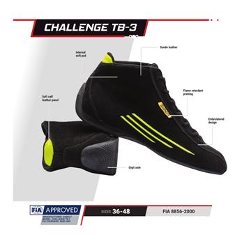 SABELT RFTB03NRR44  CHALLENGE TB-3 shoes black 44