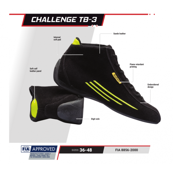 SABELT RFTB03NRR41  CHALLENGE TB-3 shoes black 41
