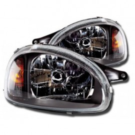 headlight Opel Corsa B Yr. 94-00 black
