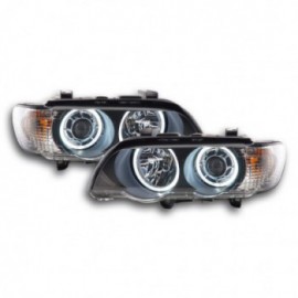 Angel Eye headlight LED Xenon BMW X5 E53 Yr. 00-03 black