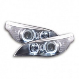 Angel Eye headlight LED BMW serie 5 E60/E61 Yr. 2003-2006 black