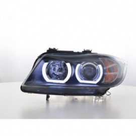 headlights Daylight LED DRL look BMW series 3 E90/E91 Yr. 05-08 black
