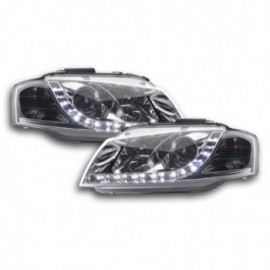 Daylight headlights with LED DRL look Audi A3 8P/8PA Yr. 03-07 chrome