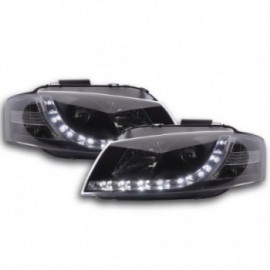 Daylight headlights with LED DRL look Audi A3 8P/8PA Yr. 03-07 black