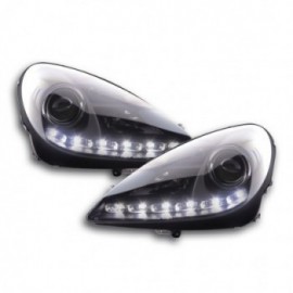 Daylight headlights with LED DRL look Mercedes SLK 171 Yr. 04-11 black