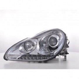 headlights Xenon Daylight LED DRL look  Porsche Cayenne 9PA year 02-06 chrome