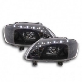 Daylight headlights with LED DRL look VW Touran type 1T / VW Caddy type 2K Yr. 03-06 black