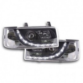 Daylight headlights with LED DRL look VW Bus T4 Yr. 90-03 black