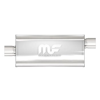 MagnaFlow 5" X 8" Oval Center/Offset Straight Through Performance Muffler IN 2,5" OUT 2,5"