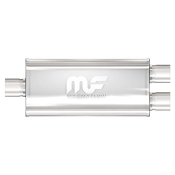 MagnaFlow 5" X 8" Oval Center/Dual Straight Through Performance Muffler IN 3" OUT 2 x 2,5"