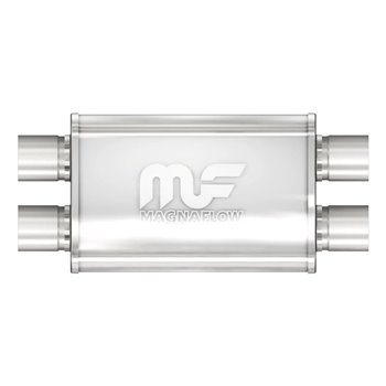 MagnaFlow 4" X 9" Oval Dual/Dual Straight Through Performance Muffler IN 2,5" OUT 2,5"