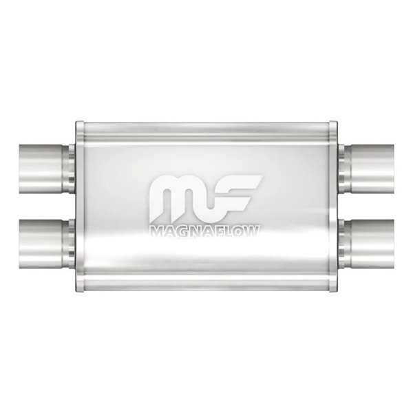 MagnaFlow 4" X 9" Oval Dual/Dual Straight Through Performance Muffler IN 2,5" OUT 2,5"