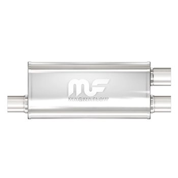 MagnaFlow 5" X 8" Oval Offset/Dual (Transverse) Straight Through Performance Muffler IN 2,5" OUT 2,5"