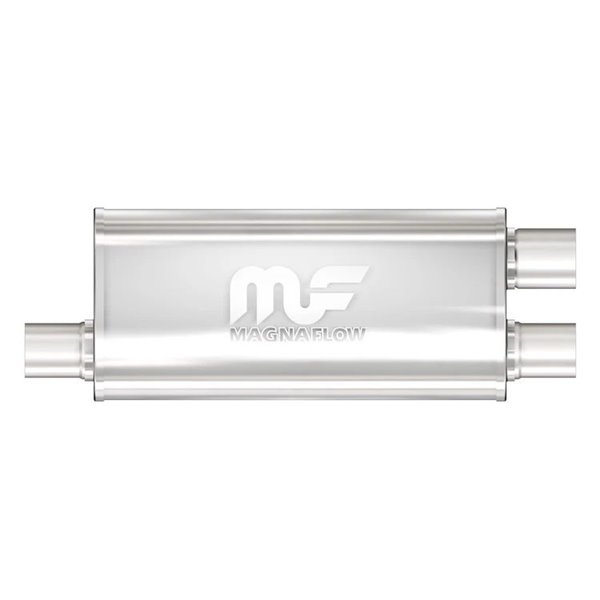 MagnaFlow 5" X 8" Oval Offset/Dual (Transverse) Straight Through Performance Muffler IN 3" OUT 2 x 2,5"