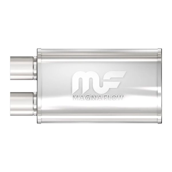 MagnaFlow 5" X 8" Oval Offset/Offset Same End Straight Through Performance Muffler IN 2,5" OUT 2,5"